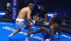 Видео стремительного нокдауна Фаниля Рафикова в бою с американцем