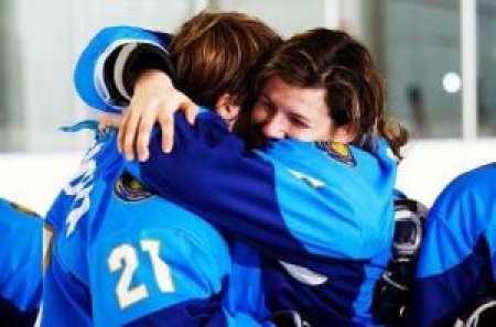 Сборная Казахстана после решающего буллита