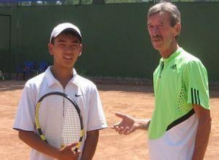 Айдын Ракишев со своим тренером Валерием Литвиновым