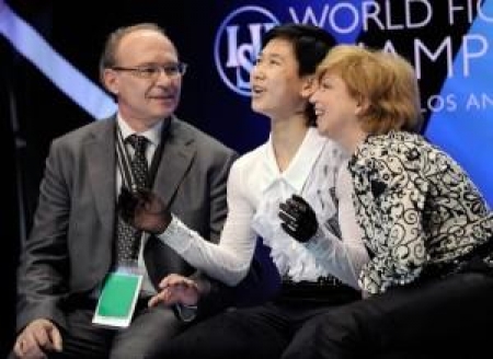 Водорезова  со своим учеником Денисом Теном