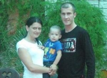 Джорджевич с женой и ребенком