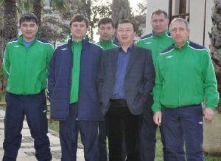Галым Ибраев с тренерским штабом