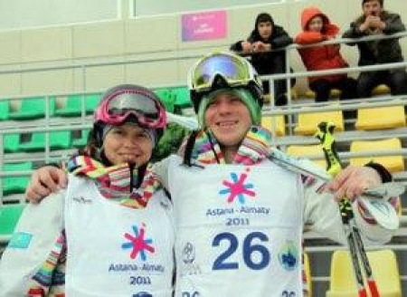 Две золотые и одну бронзовую медаль завоевали вчера наши спортсмены на соревнованиях по могулу