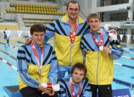 Евгений Рыжков с коллегами по сборной Казахстана