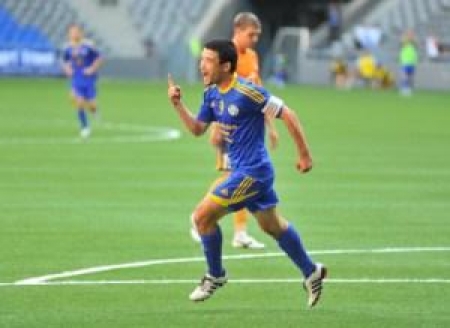 «Астана» — «Шахтер» 2:0. Жумаскалиев забивает первый гол