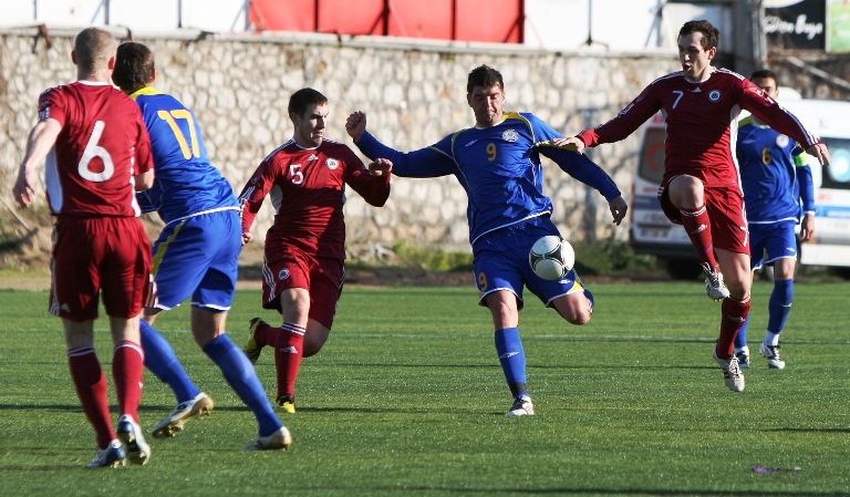 Фоторепортаж с товарищеского матча Латвия — Казахстан 0:0