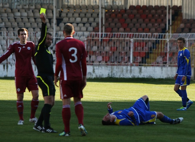 Фоторепортаж с товарищеского матча Латвия — Казахстан 0:0