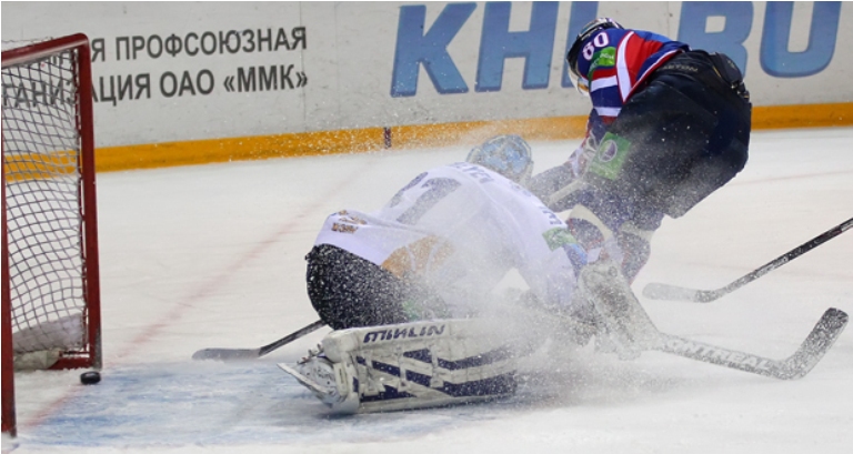 Фоторепортаж с матча плей-офф КХЛ «Металлург» Магнитогорск — «Барыс» 3:2