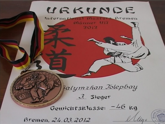 Шымкентские дзюдоисты привезли бронзовую медаль с турнира в Германии