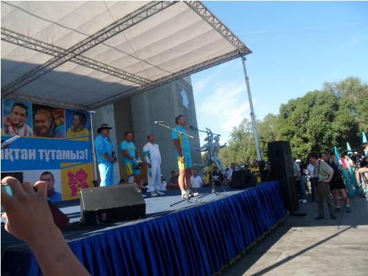 В Алматы завершился веломарш в честь Олимпийцев