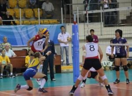 В игре либеро сборной Казахстана Марина Стороженко