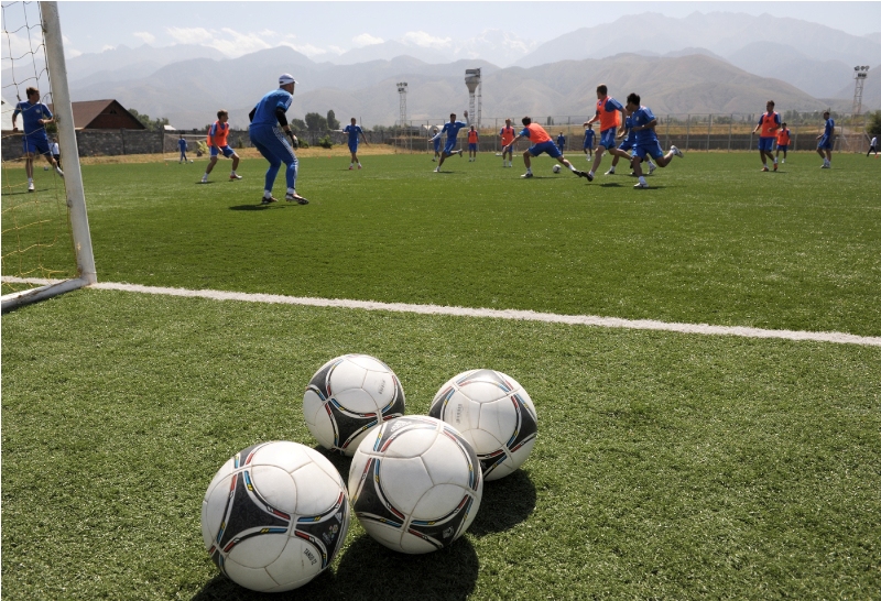 Фоторепортаж с тренировки сборной Казахстана