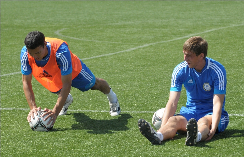 Фоторепортаж с тренировки сборной Казахстана