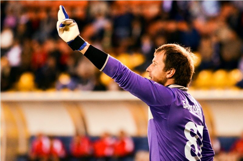 Фоторепортаж с перенесенного матча Премьер-Лиги «Актобе» — «Акжайык» 3:4