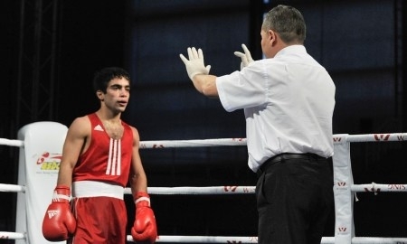 Фоторепортаж с вечерней сессии четвертьфиналов чемпионата Казахстана по боксу