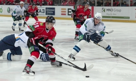 Фоторепортаж с матча КХЛ «Металлург» Нк — «Барыс» 6:8