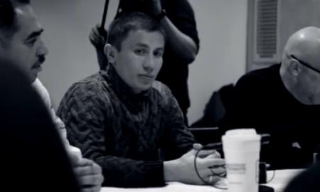 Геннадий Головкин на процедуре взвешивания