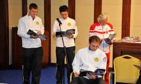 Фоторепортаж с жеребьевки матча Кубка Дэвиса Казахстан — Австрия