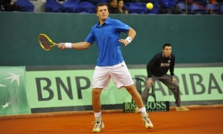 Фоторепортаж с матча Кубка Дэвиса Евгений Королев — Юрген Мельцер