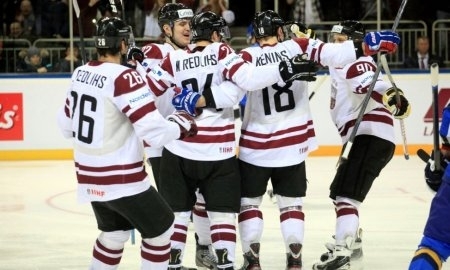 Фоторепортаж с матча финального Олимпийский отборочного турнира Казахстан — Латвия 2:3