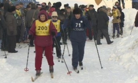 Столичные пенсионеры приняли участие в лыжной гонке
