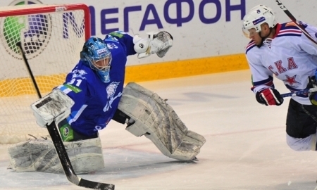 Фоторепортаж с матча КХЛ «Барыс» — СКА 5:4