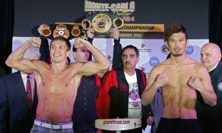 Фоторепортаж с взвешивания Геннадия Головкина и Нобухиро Ишиды