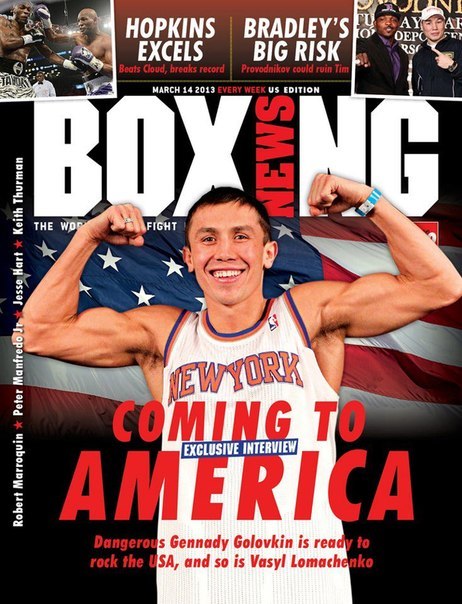 Американский журнал поместил на свою обложку фотографию Головкина