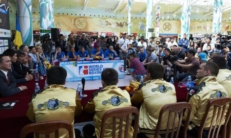 Фоторепортаж с церемонии взвешивания финальной встречи WSB «Астана Арланс» — «Украинские Атаманы»