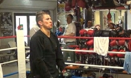 Видеофрагмент тренировки Геннадия Головкина