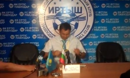 Видео послематчевой пресс-конференции наставника «Иртыша» Талгата Байсуфинова