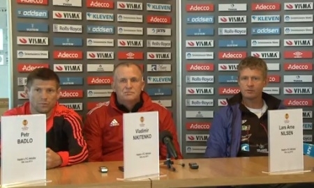 Предматчевая пресс-конференция игры Лиги Европы наставника «Актобе» Владимира Никитенко и защитника Петра Бадло
