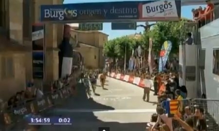 Видео финиша четвертого этапа «Вуэльты Бургоса»