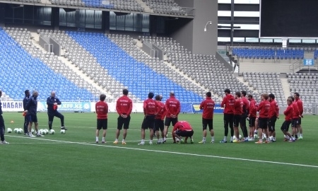 Фоторепортаж с тренировки сборной Грузии