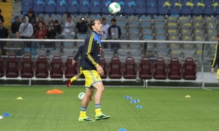 Фоторепортаж с разминки Казахстан и Швеции