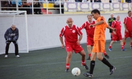 Ветераны «Динамо» из Грузии провели товарищеский матч со сборной ветеранов футбола Мангыстауской области