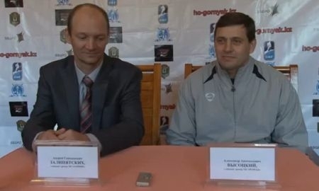 Видео послематчевой пресс-конференции игры чемпионата РК «Горняк» — «Номад» 8:1, 1:2