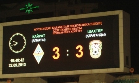 Отчет о матче Премьер-Лиги «Кайрат» — «Шахтер» 3:3
