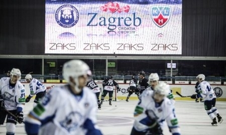 Фоторепортаж с матча КХЛ «Медвешчак» — «Барыс» 3:2