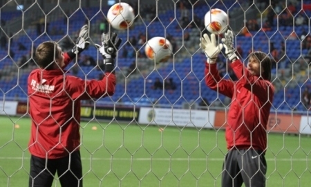 Фоторепортаж с разминки перед матчем Лиги Европы «Шахтер» — «Маккаби»