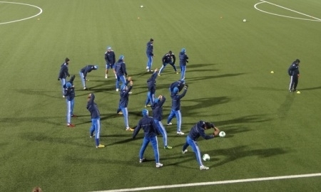 Тренировка сборной Казахстана на Фарерах