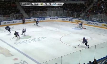 Видео шайб матча КХЛ «Амур» — «Барыс» 3:4