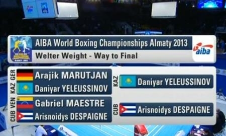 Видео боя чемпионата Мира Данияр Елеусинов — Ариснойдис Диспейн