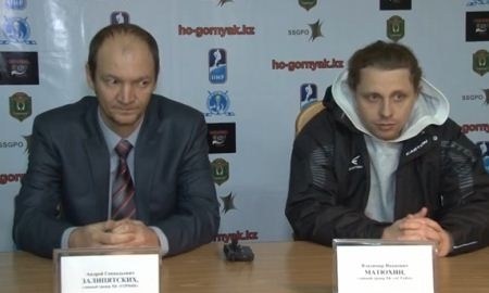 Видео послематчевой пресс-конференции игр чемпионата РК «Горняк» — «Астана» 4:3, 5:2 