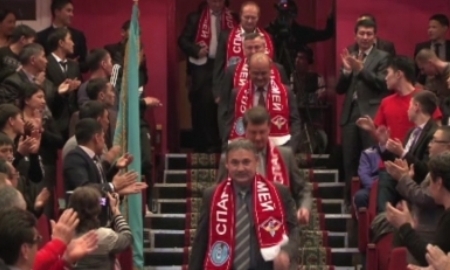 Видеосюжет с церемонии чествования семейского «Спартака»