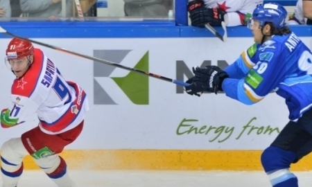 Фоторепортаж с матча КХЛ «Барыс» — ЦСКА 2:5