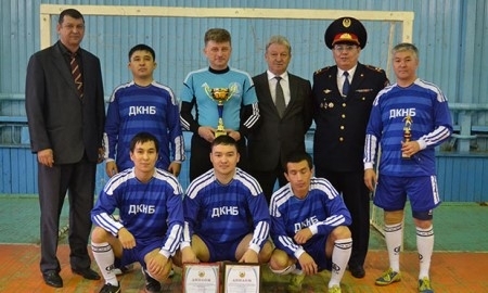 Команда ДКНБ Мангистауской области заняла 1-е место в первенстве по мини-футболу