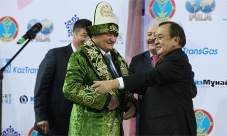 Первый тренер Нурсултана Назарбаева приехал на Кубок Президента по греко-римской борьбе