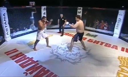 Видео боя «Великой битвы 2» Азамат Баходурзода — Лом Али Медиев