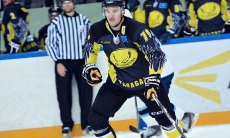 Виталий Ааб стал автором 100-й шайбы «Сарыарки» в сезоне 2013-2014